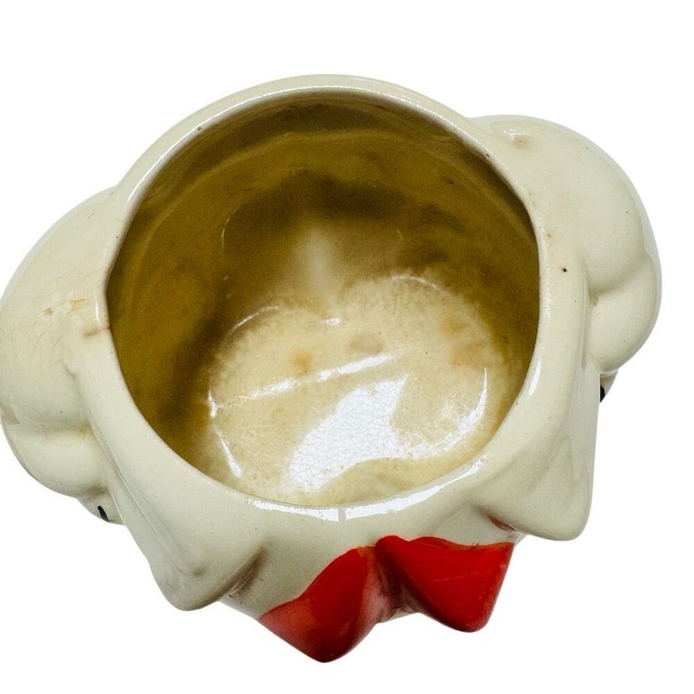 Shawnee American Bisque Vintage Polka Dot Smiling Pig Sugar Jar Ceramic - Picture 9 of 10